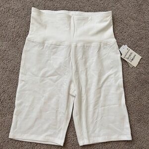 High Rise bike shorts, XS, White, New with tags